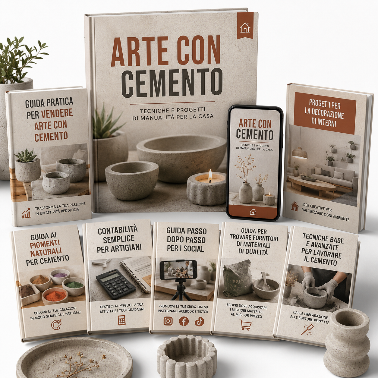 Corso Completo Cemento Decorativo + 8 Bonus in Regalo